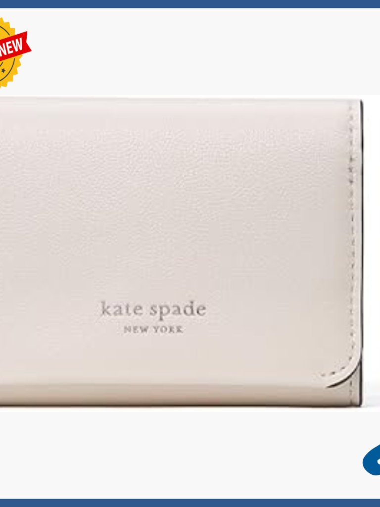 Leather Trifold Wallet With Snap Closure, 5 Card Slots